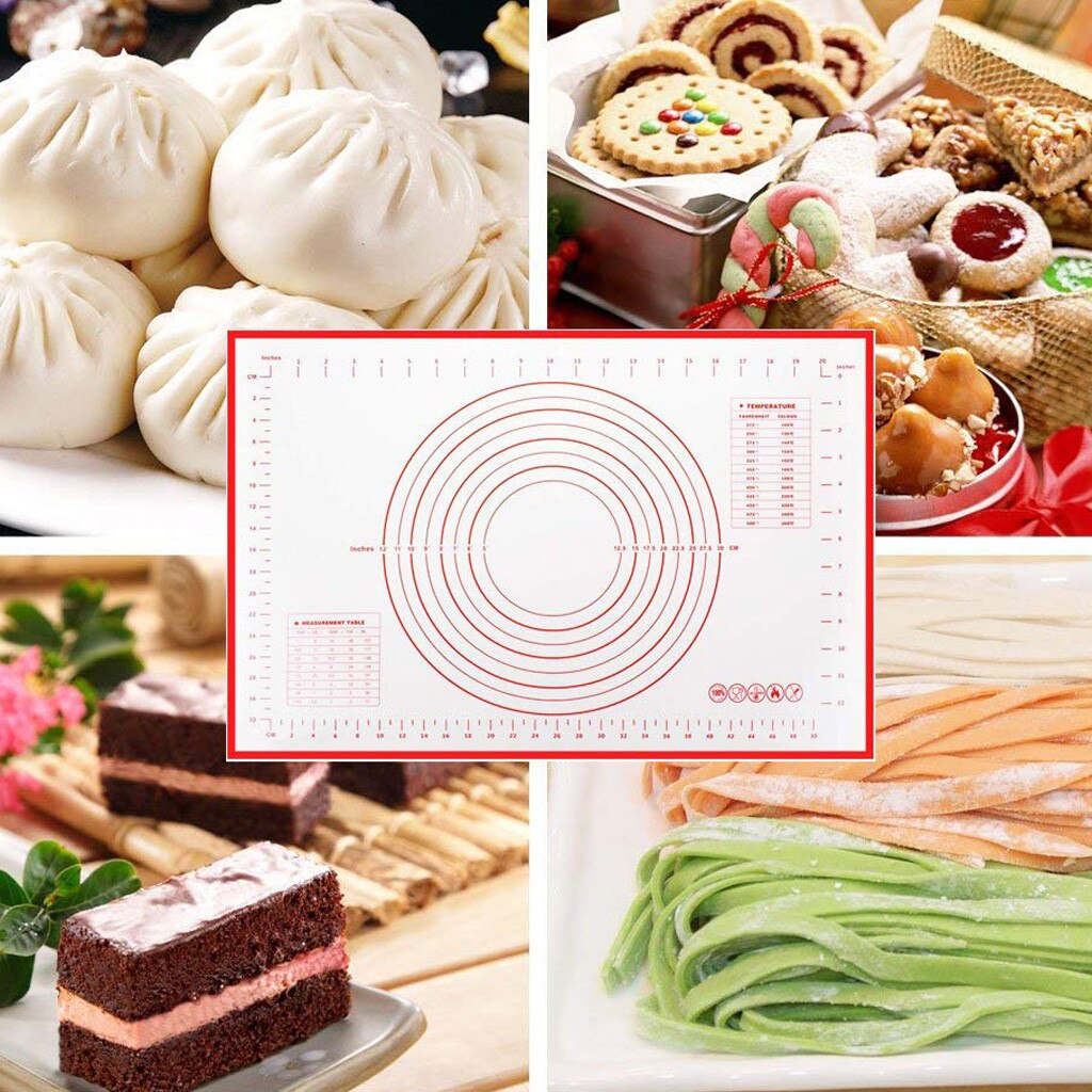 25 # Siliconen Gebak Mat Non Stick Bakmat Set Fondant Mat Deeg 1 Pc Rolling Mat + 1 Schraper keuken Accessoires