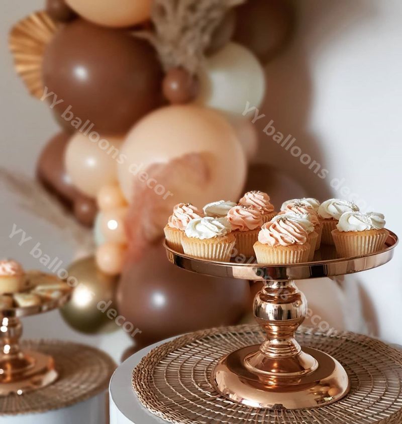 100Pcs DIY Birthday Party Balloons Garland Arch Kit Baby Shower Skin Coffee Globos Lady Wedding Anniversary Ballon Decoration