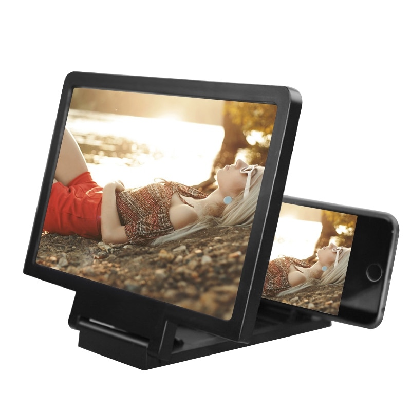 3D Screen Amplifier Mobile Phone Magnifying Glass HD Stand for Video Foldable Cell Phone Stand Holder Eyes Protector