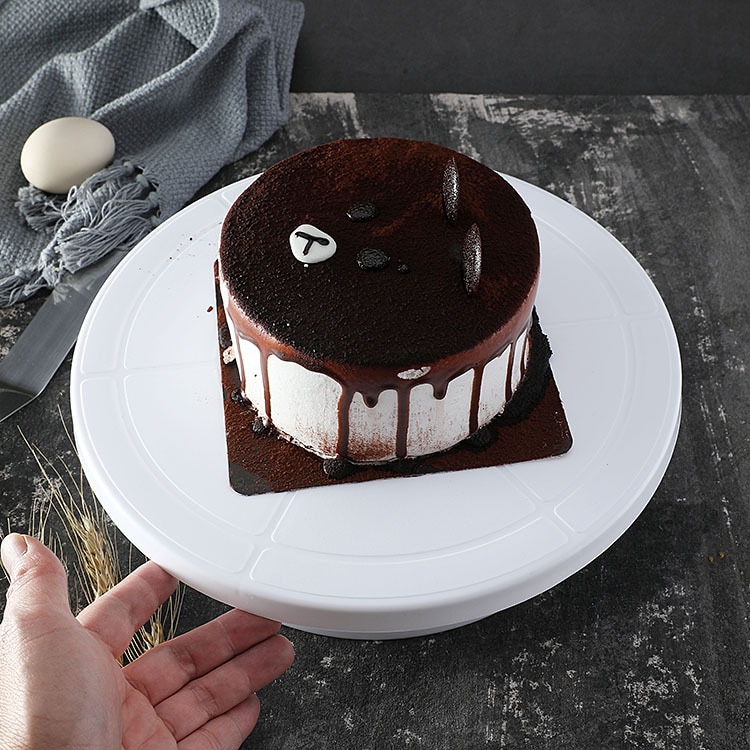 DIY Cake Turntable Baking Cake Stand PP Mold Cake Plate Rotating Round Cake Decorating Tools Rotary Table Pastry Supplies