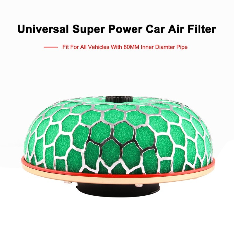 3''High Super Power Air Filter Flow 80mm 100mm Intake Reloaded Cleaner Universal