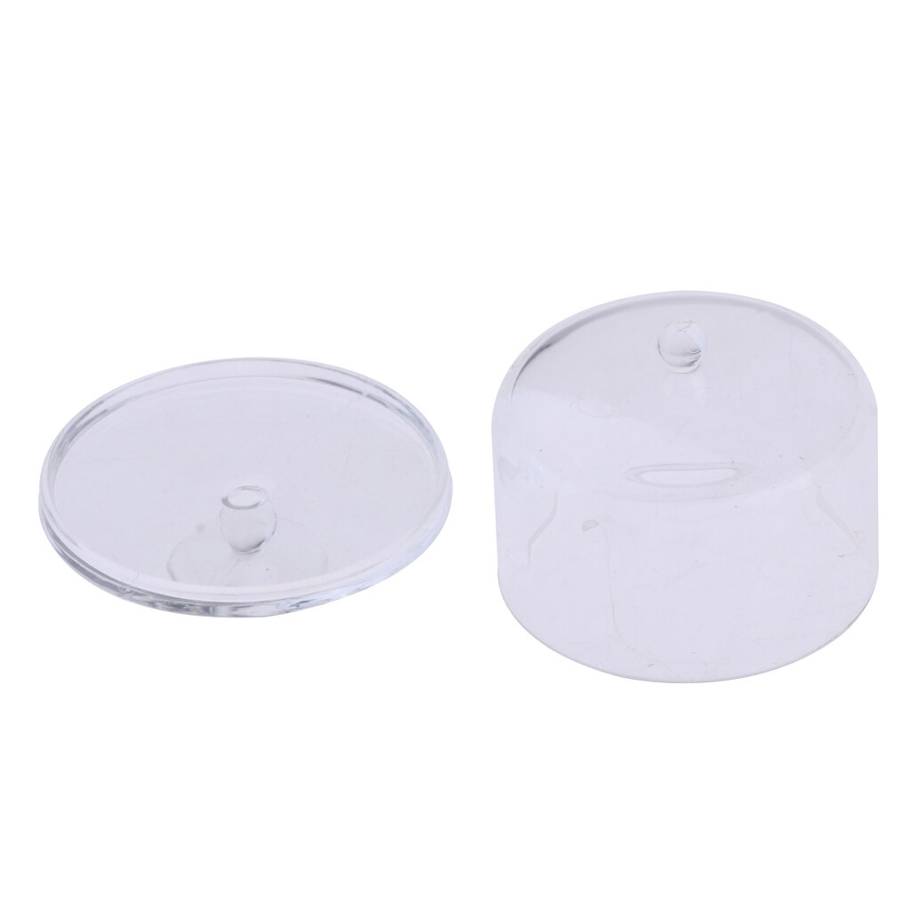1/12 Dollhouse Acrylic Cake Display Plates with Cover Tableware DIY Accessories #1