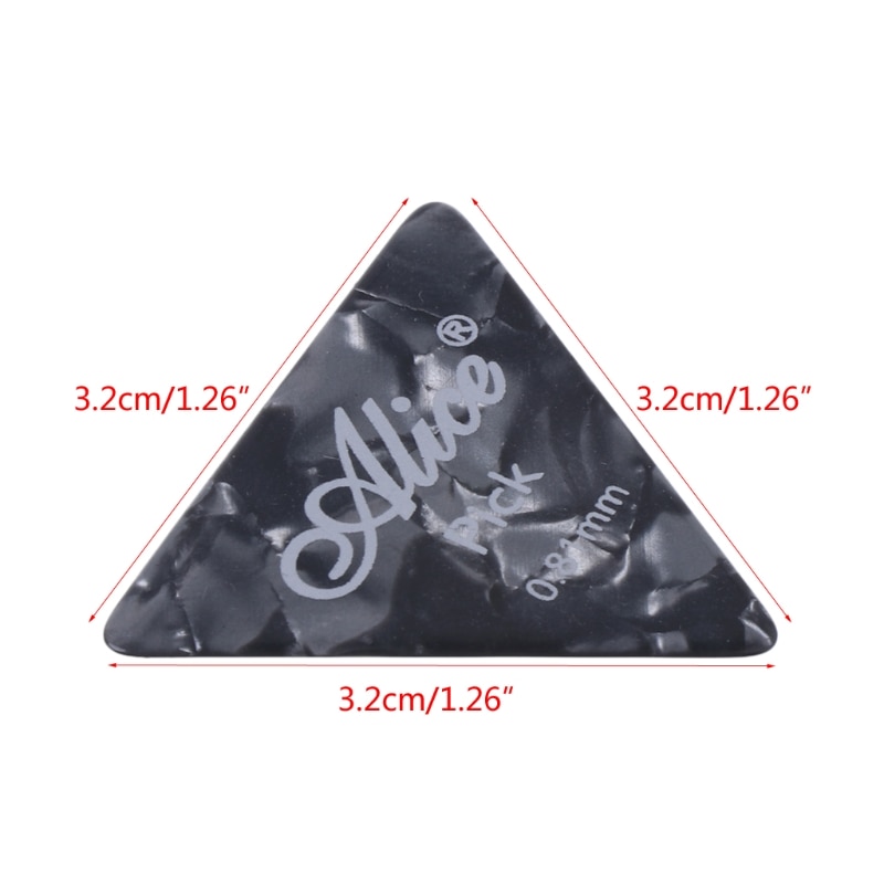 12pcs Celluloid Guitar Picks Big Triangle Pick Strumming Folk 0.46 0.71 0.81mm