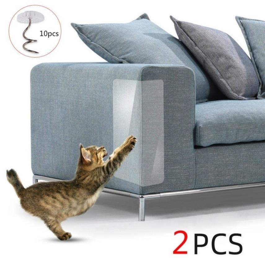 2Pcs Cat Sofa Anti-scratch Sticker Self-Adhesive Scratching Guards Furniture Practical Protecting Corner Cover Cat Products