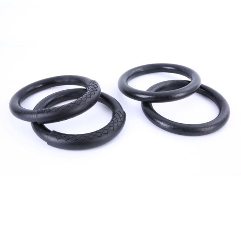 1 paire d'anneaux de gymnastique pour abdominaux, anneaux de gymnastique olympiques, anneaux de fitness, anneaux d'entraînement, anneau de fitness à domicile, pour une utilisation en fitness, noir