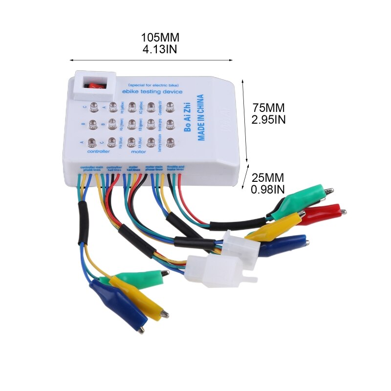 E-Bike Tester 24V 36V 48V 60V 72V Brushless Motor Controller Tester Electric Car Accessories