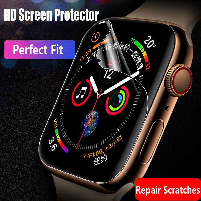Screen Protector Voor Apple Horloge 6 5 4 Se 44Mm 40Mm Iwatch Serie 3 42Mm 38Mm (Niet Gehard Glas) hd Protector Apple Horloge Film
