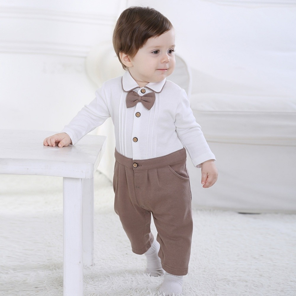 Bebé niño Caballero Romper Chaleco de esmoquin mono conjunto Formal