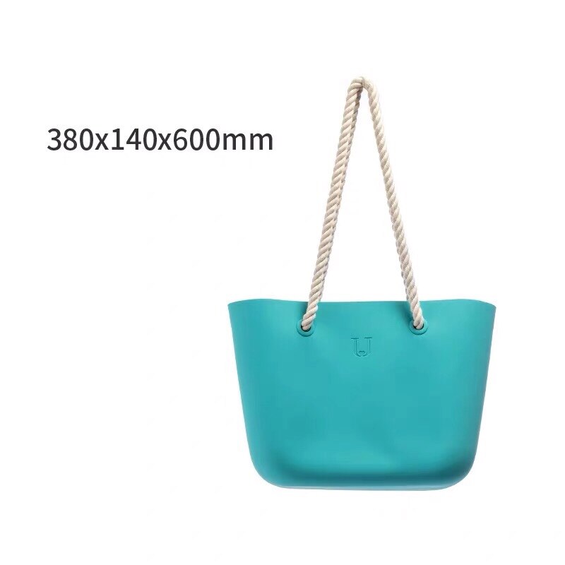Été nouvelle sac de natation femmes sac à main étanche Silicone matériel sac de plage grande capacité sac de rangement sac à bandoulière: Sky blue large