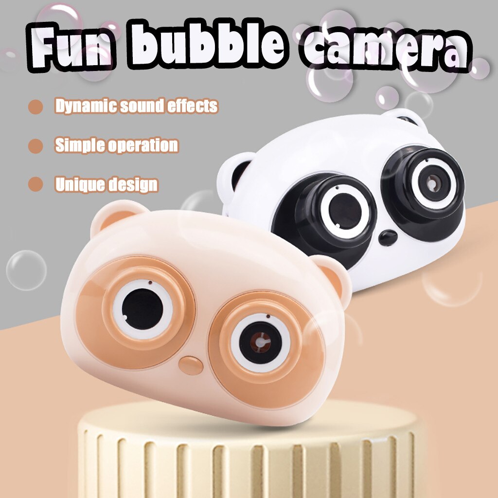 Zomer Kids Kinderen Elektrische Muziek Bubble Maker Speelgoed Leuke Panda Grappige Led Bubble Machine Speelgoed Featu Voor Kinderen Kids #3.6