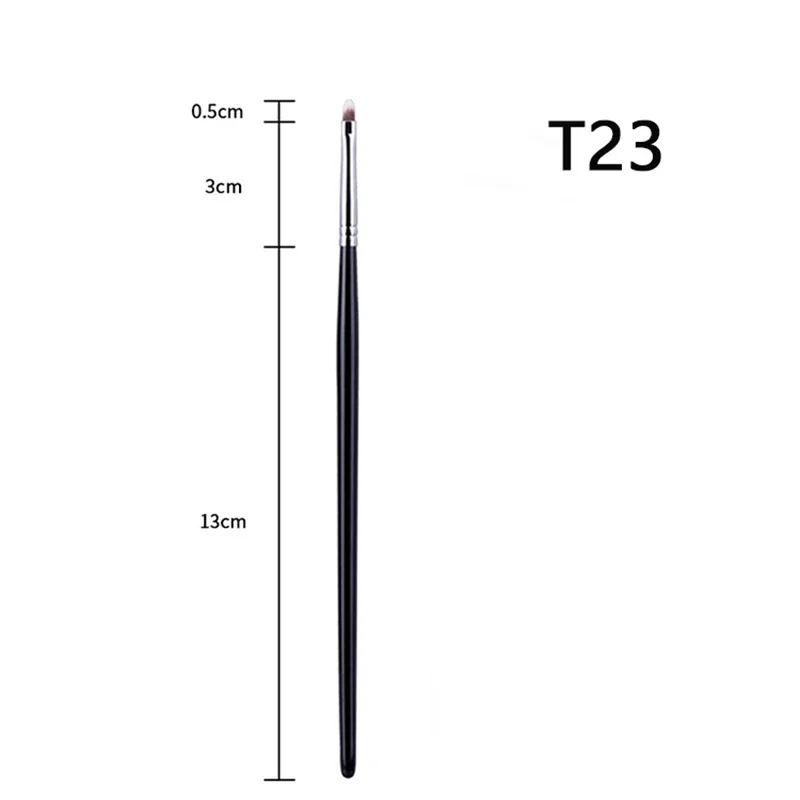 T22 Feiner Eyeliner-machen-hoch-Pinsel, flüssiger Gel-Eyeliner-Pinsel, präziser dünner langer Eyeliner-Pinsel, professionelles Eyeliner-machen-hoch-Werkzeug: Silber