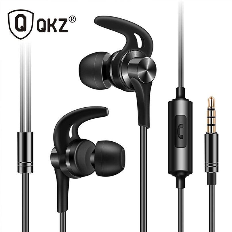 Qkz  dt1 headset, metall-in-ear-kopfhörer mit 3.5 aux-anschlüssen, kabelgebundener steuerung, sport-bass-kopfhörer für xiaomi und apple  mp3 hifi-headset: Default Title