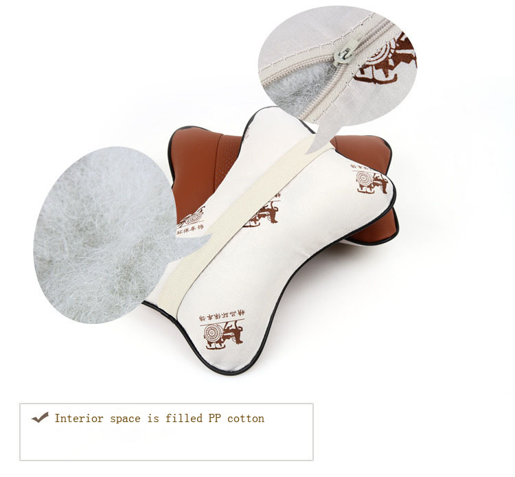 Universal Car Leather Safety Pillow Auto Headrest Breathe Hole-Digging Car Seat Head Neck Rest Cushion Headrest Pad