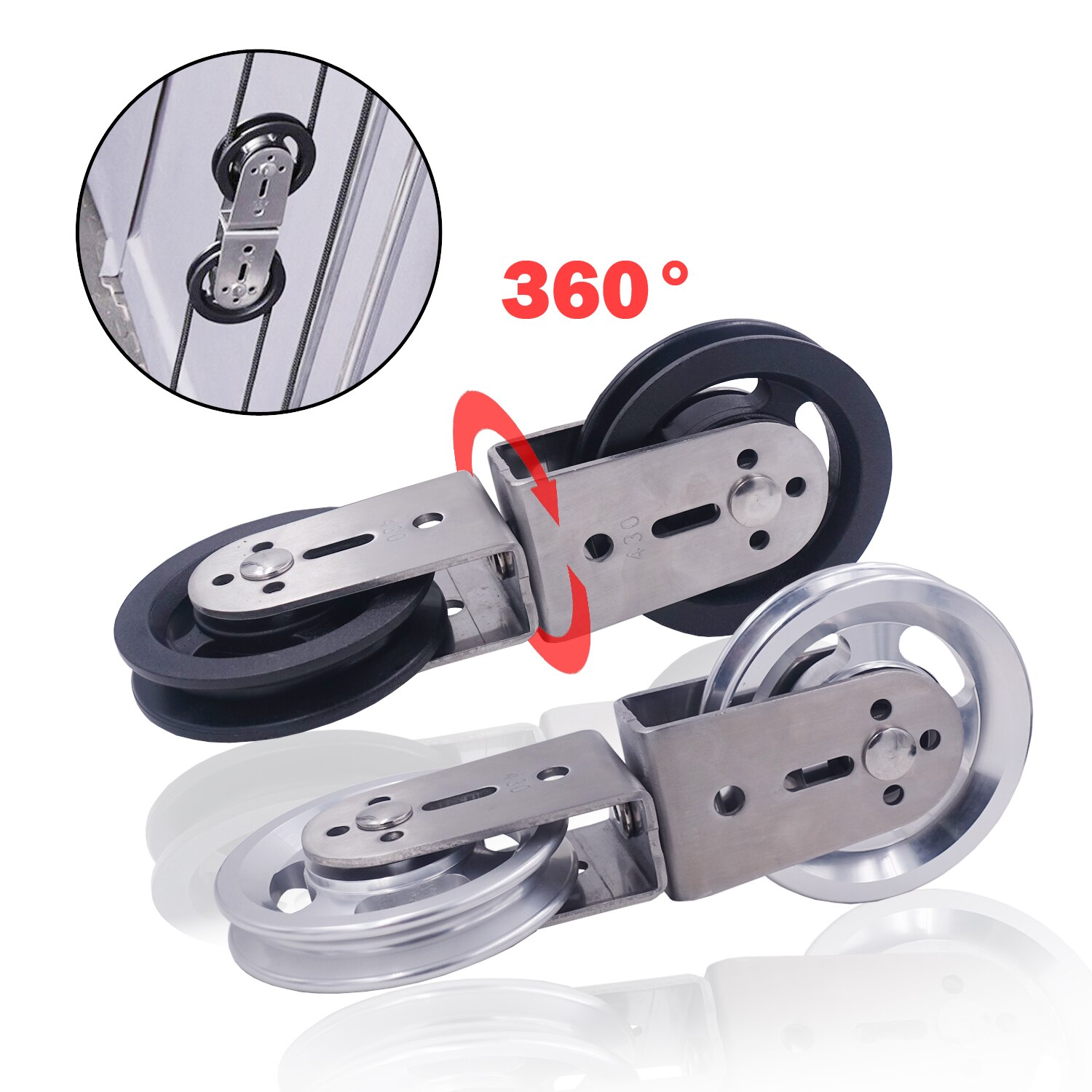 pesas gimnasio Polea doble de alta resistencia para Fitness, sistema de máquina de Cable para gimnasio en casa, accesorio de entrenamiento, accesorios de elevación de fuerza de carga
