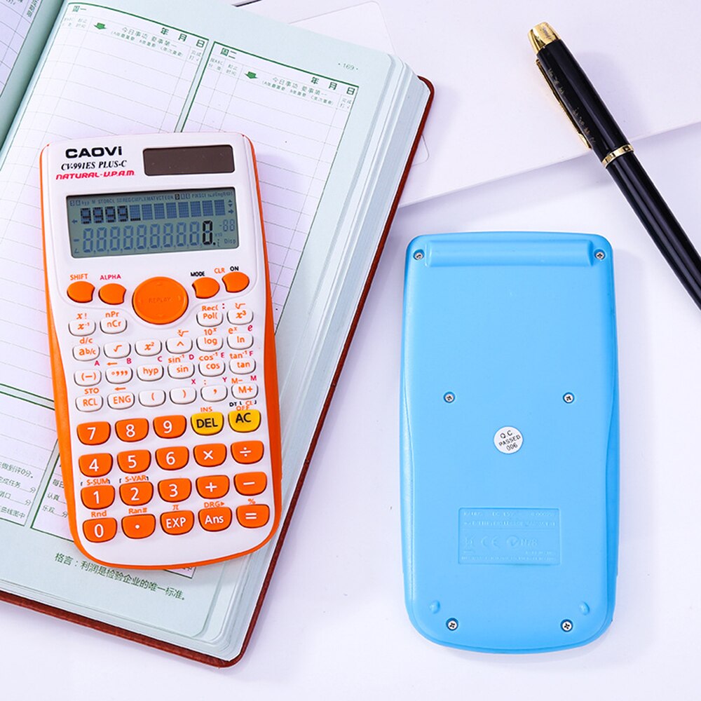 Portable Scientific Calculator Multifunction Counting Tool with Button Battery for Student School Office Stationery Supplies