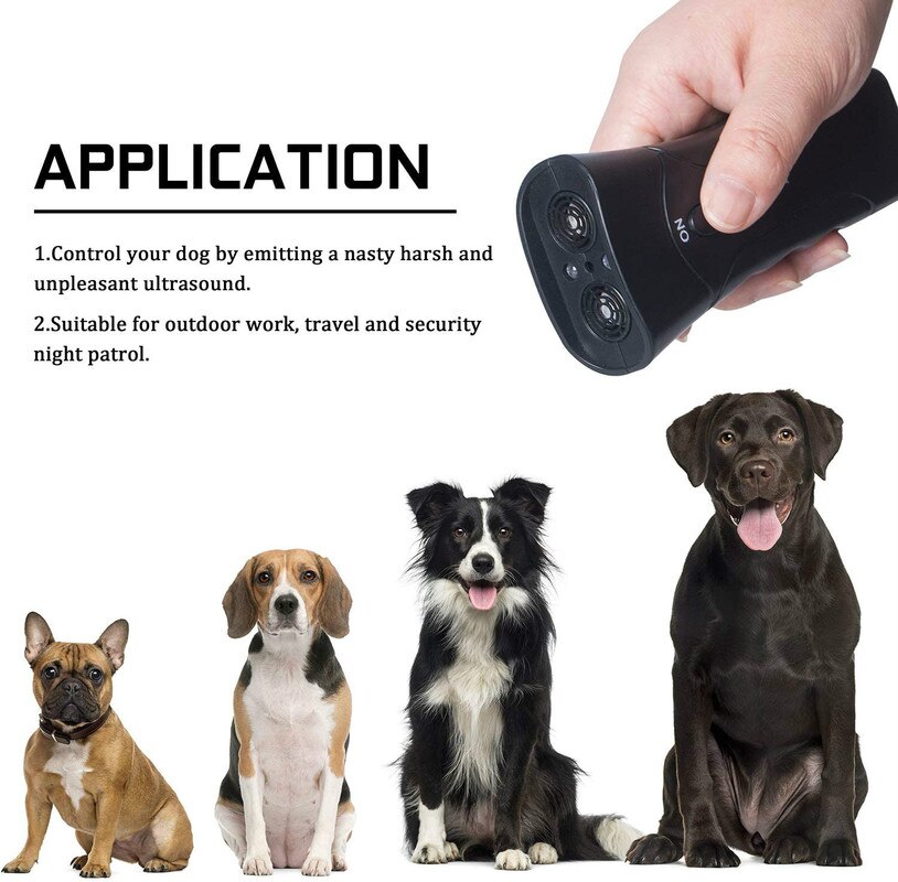 Stopp Bark Training Gerät Pet Hund Repeller Anti Bellen Trainer LED Ultraschall Anti Bellen Ultraschall Ohne Batterie