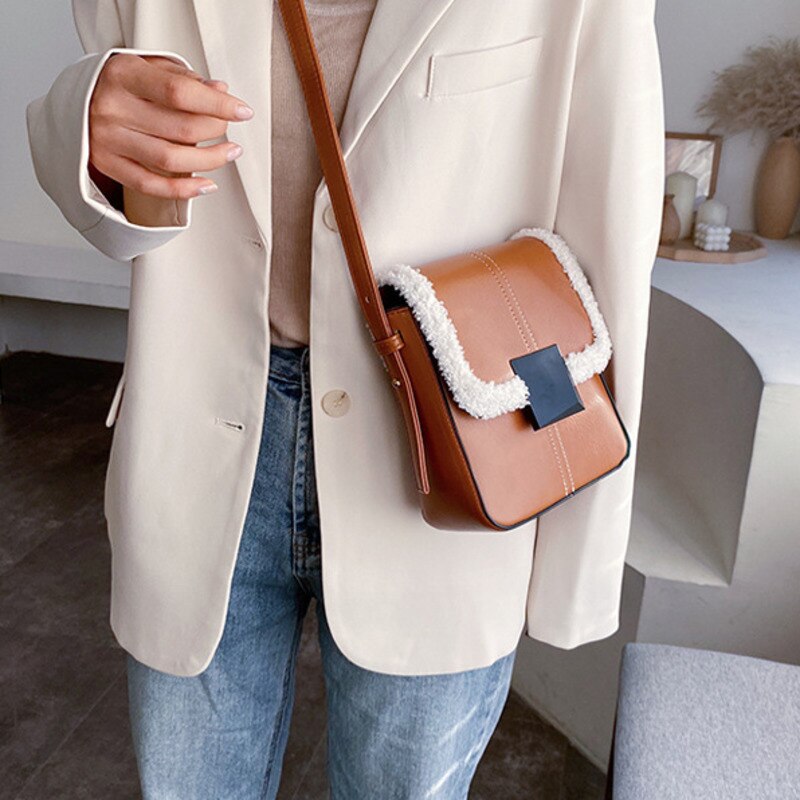 Bolsos cruzados de cuero para mujer , bolsos de lujo, bolsos de mano de para mujer, bandolera sólida, bandolera, bandolera principal para mujer