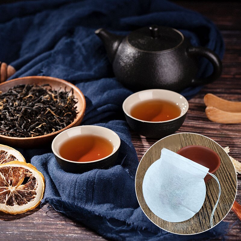 100 Pcs/Lot Disposable Tea Bags Empty Scented Tea Filter Bag With String Tie Heal Seal Paper Teabags For Herb Loose Tea Tools
