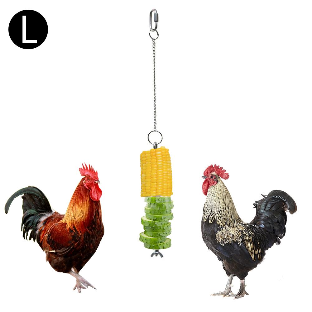 Bird Feeder Fruit And Vegetable Holder Rack Stainless Steel Duck Chicken Feeder Food Holder For Hens Birds Parrots Cockatoo: L 50cm