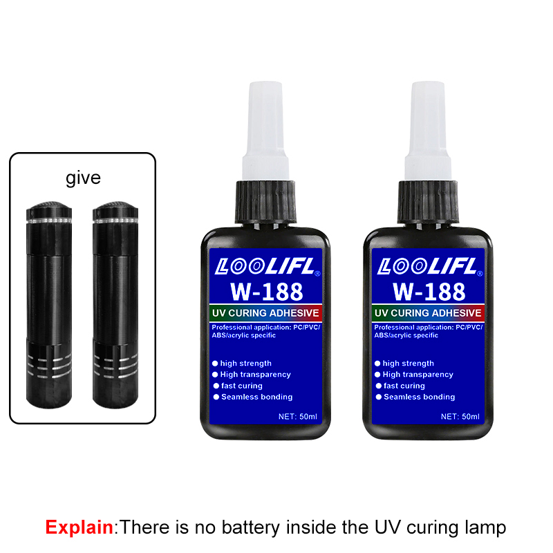 Super Strong UV Glue Ultraviolet Light Adhesive Second Fix Curing Powerful Bond Glass Metal Acrylic Quick Sealant DIY Craft: Blue