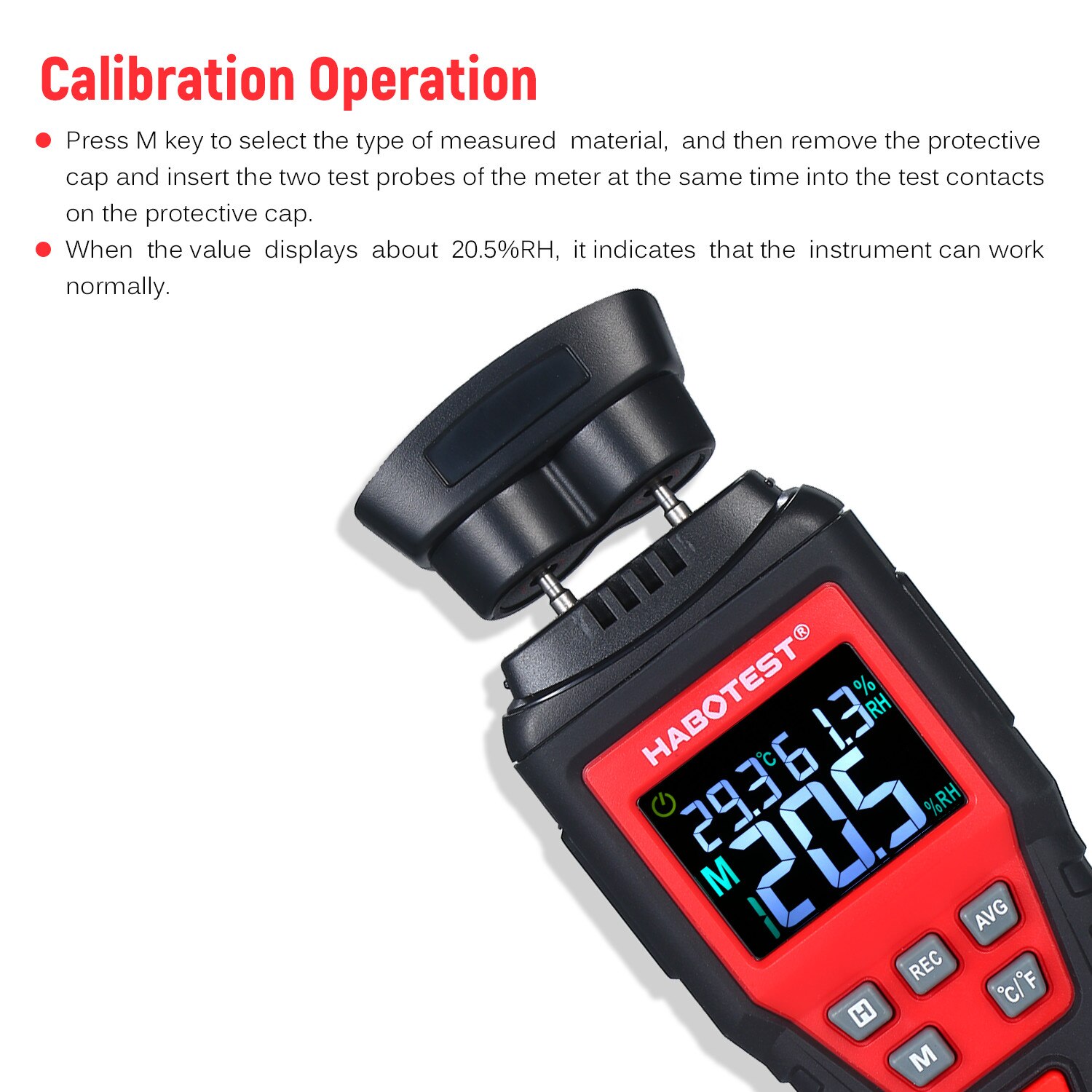 Digital Wood Moisture Meter with 2 Pin Probe Wood Moisture Tester with Backlight Thermometer Hygrometer Wood Humidity Tester