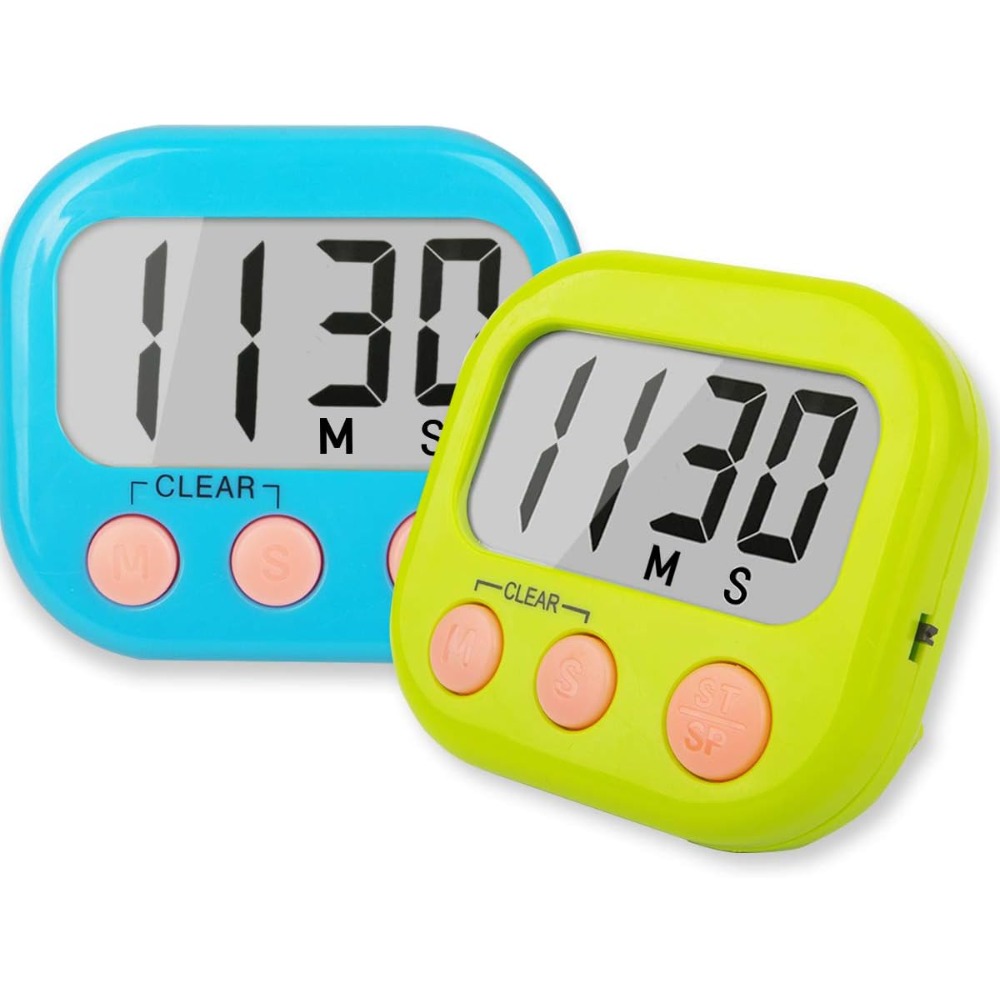 2 Pack Digital Kitchen Timer for Cooking Big Digit... – Grandado
