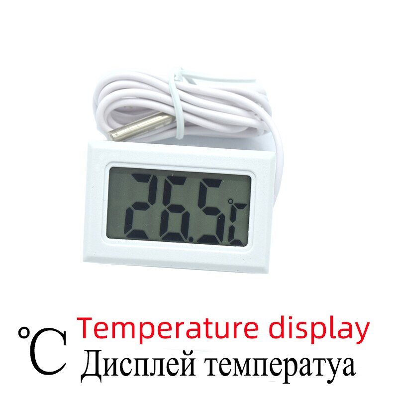 Termômetro digital do lcd para a temperatura do congelador-termômetro do refrigerador de 50 degree 110 graus: White