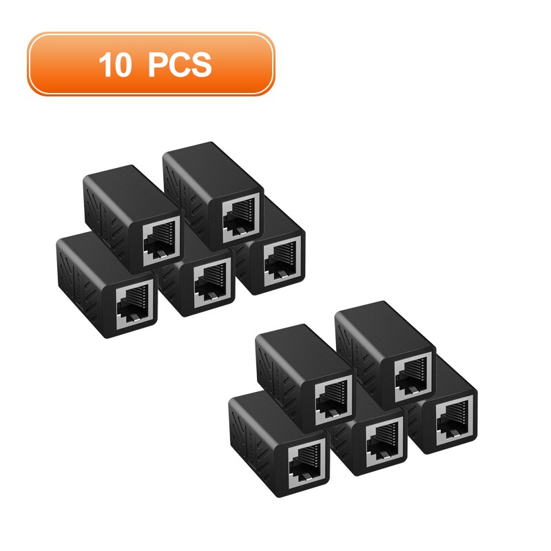 EDUP RJ45 Ethernet Cables Coupler Ethernet Inline Cable Extender Female to Female Network Socket Adapter for Cat5,Cat6,Cat7: 10PCS