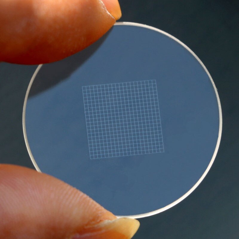 Średnica 19 mm 20 mm 27 mm mikrometr okularowy DIV 0.5mm soczewka okularowa z siatką 20x20 siatka kalibracja netto robić mikroskopu