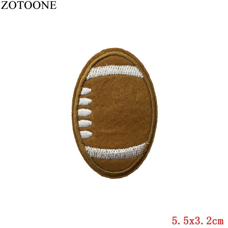 ZOTOONE Iron on Patches for Jackets Volleyball Rugby Baseball Embroidery Patch DIY Heat Transfer Appliques Sew Round Badges D: 0314