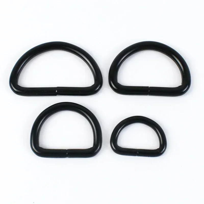 10 Uds. Hebillas de correa de Metal de 13-50mm para bolso, mochila, cinturón, hebilla de anillo O D, correas, Collar de perro, cierre de bucle, accesorios de cuero DIY: 9# / Transparente