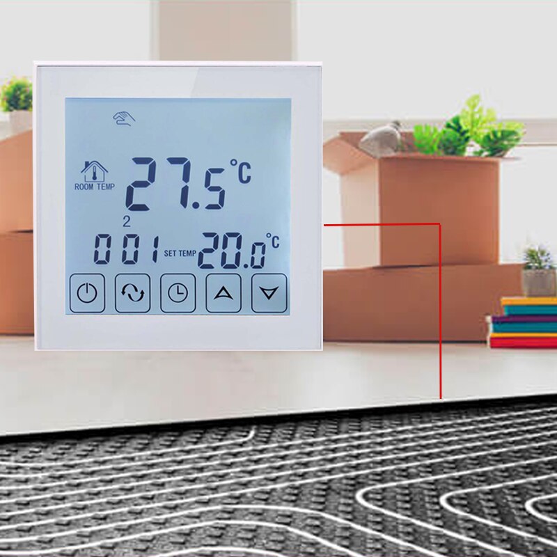 TDS23-EP or TDS21-EP Touch Screen Underfloor Heating Thermostat Room Thermostat Temperature Control for Electric Warm Floor