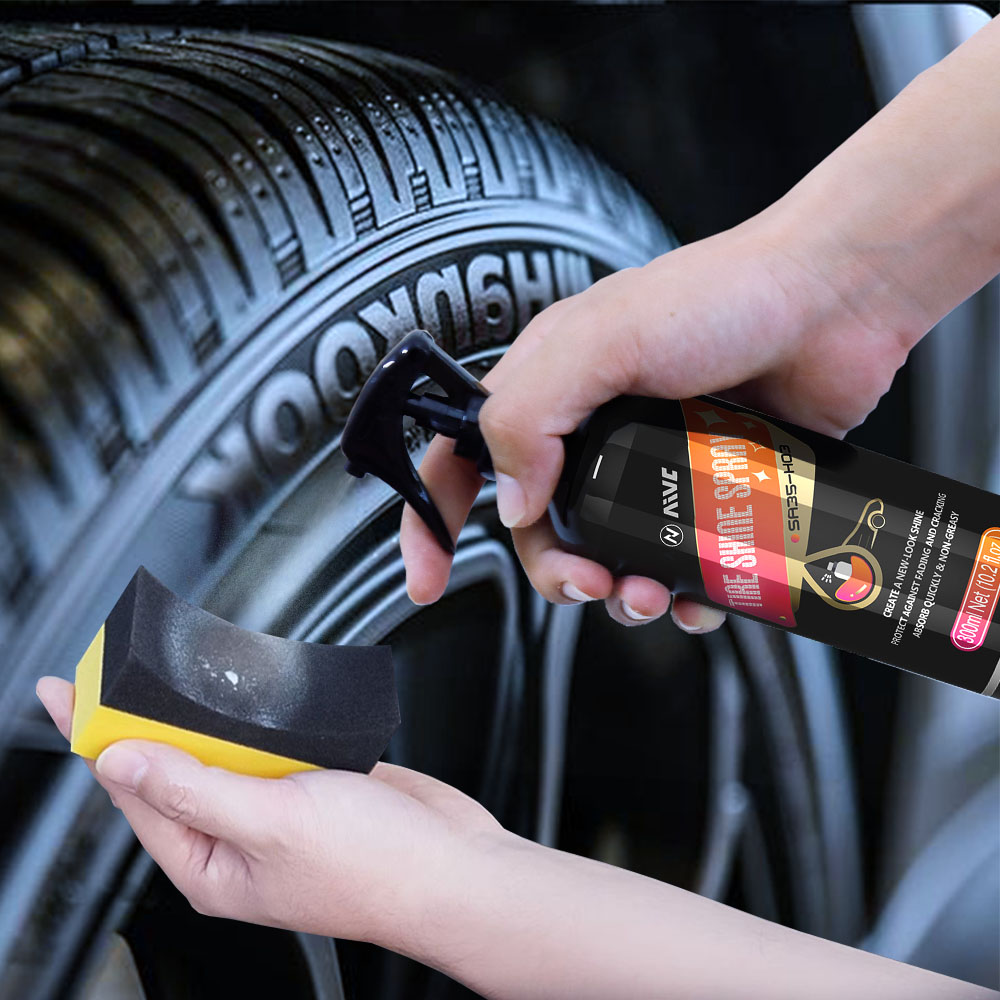 Revêtement brillant pour pneus de voiture, Aivc, plastique, caoutchouc, Agent de restauration de roues, polissage par pulvérisation, éclaircissant, détails automobiles