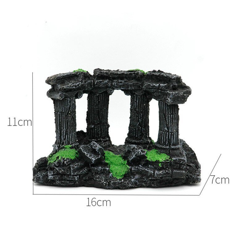 Artificial Aquarium Decoration Accessories Roman Column Fish Tank Landscaping Ruins Column Stone Cave Rock Ornaments Decor: 2