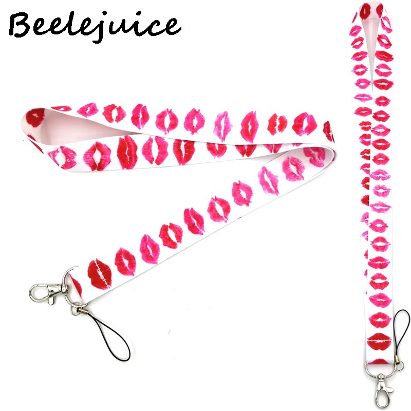 Baiser lèvres SEXY cou sangle lanière porte-clés téléphone Mobile sangle ID Badge porte-corde porte-clés porte-clés cosplay accessoires