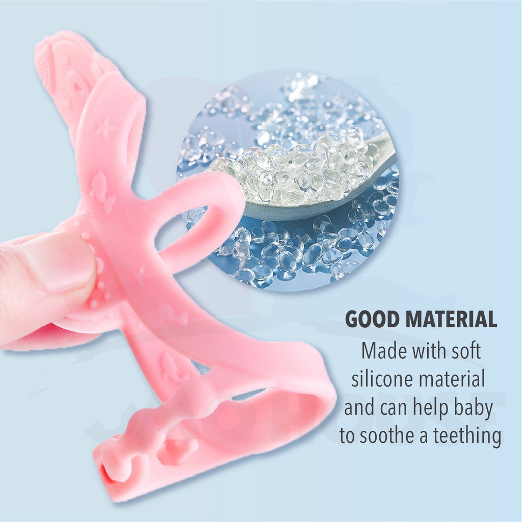 Baby Toothbrush Small Anti-card Throat Soft Hair Toothbrush Hand Ring Training Grip Toothbrush Children Chewing silicone brush