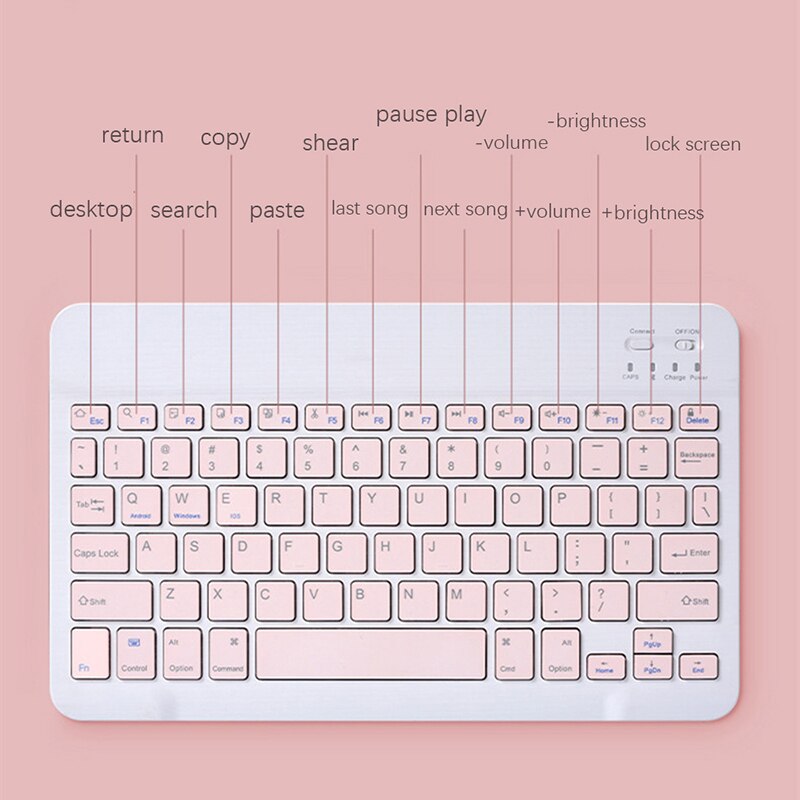 Universele Laptop Tablet Telefoon Draadloze Toetsenbord Muis Voor Ipad 5th 6th 10.2 Air 3 Bluetooth-Compatibel Toetsenbord Voor Samsung