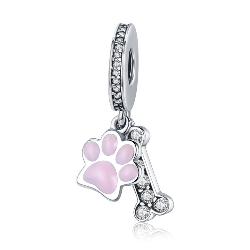 100% 925 Sterling Silber Hund der Geschichte Pudel Welpen Französisch Bulldog Perlen Charme Fit Charms Silber 925 Original armband: CMC452