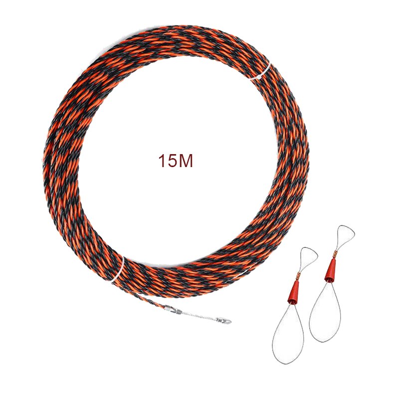 15/30M 5mm Cable Puller Fiberglass Electric Cable Wire Puller Electrical Tape Cable Guide Device Push Duct Snake Rodder Fish: 15M