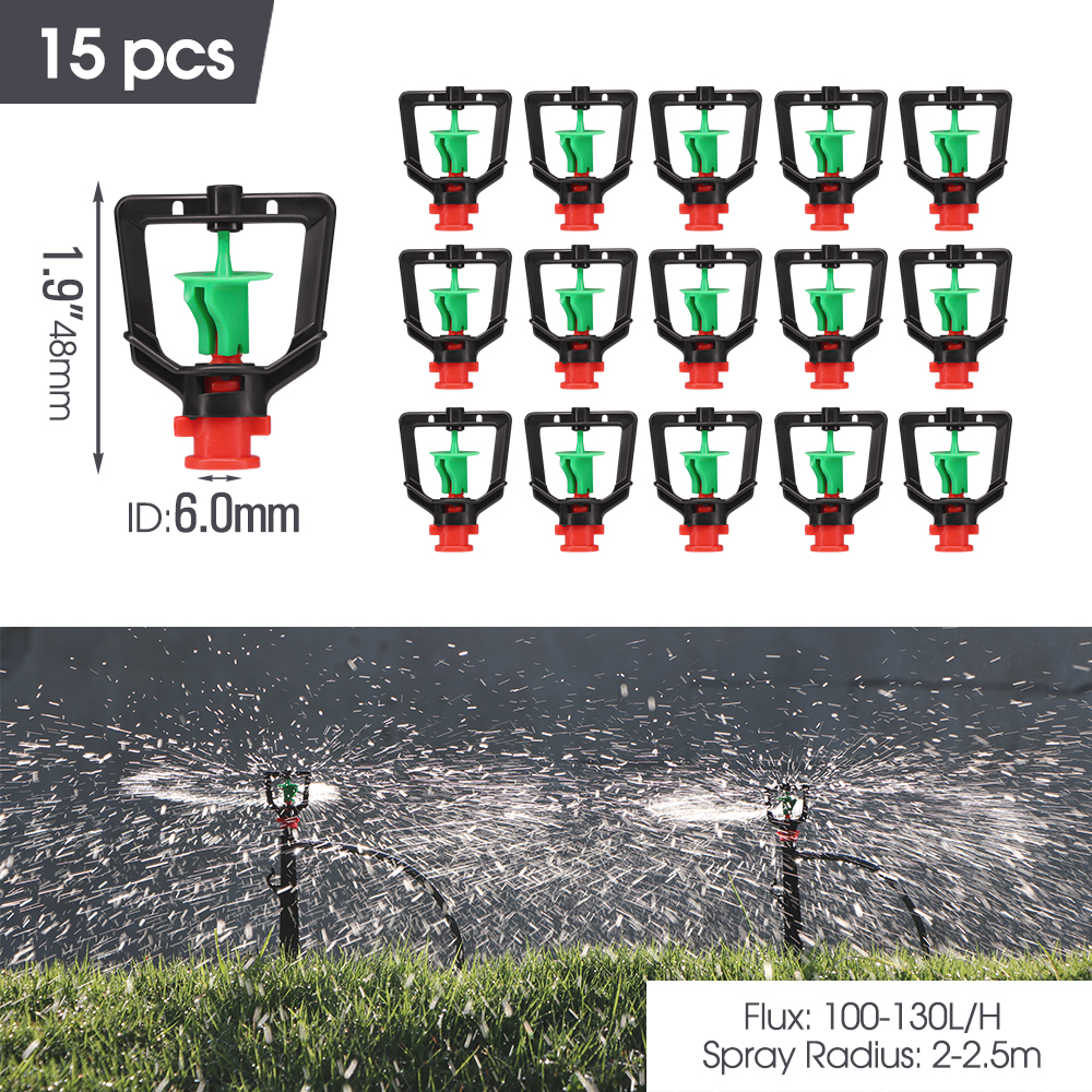 Irrigatori per micro irrigazione da giardino fai-da-te in stile 24 mini spruzzatori per sistema di irrigazione per prato agricolo rifrazione ugello rotante automatico