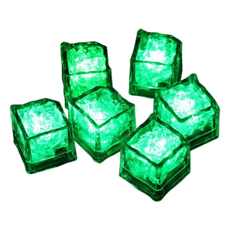 Boule de glace LED 12 pièces, Flash lumineux néon pour fête, Festival de mariage, noël, Bar, verre à vin, fournitures de décoration