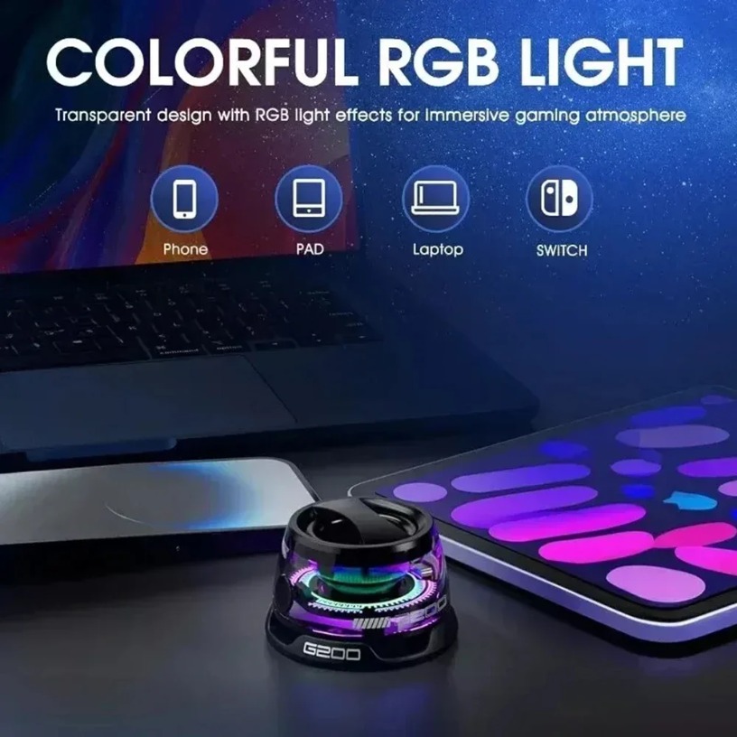 Rgb-fargelys  bt 5.3 mini bærbar bluetooth-høyttaler  g200 magnetiske høyttalere liten lydboks telefonholder trådløs høyttaler