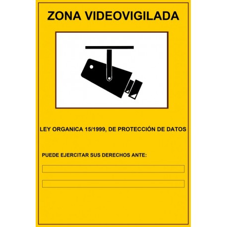 Pack 6 vinilos disuasorios Zona Videovigilada CCTV LOPD Alarma Conectada Videovigilancia 24H pegatinas autoadhesivas