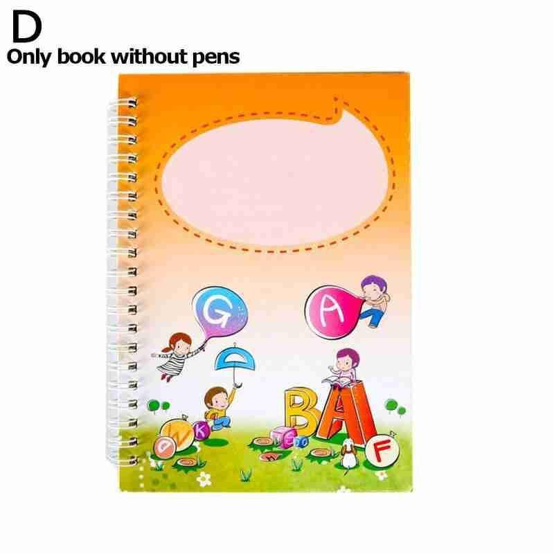 Writing Stickers Groove Copybook Preschool Kindergarten Letter Practice Hard Pen Set Calligraphic Copybook Handwritin H4X0: D
