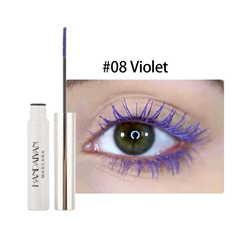 Blå grøn rød lilla sort hvid blæk mascara hurtigtørre øjenvipper krølle forlængelse makeup vandfast mascara øjenvipper: 08