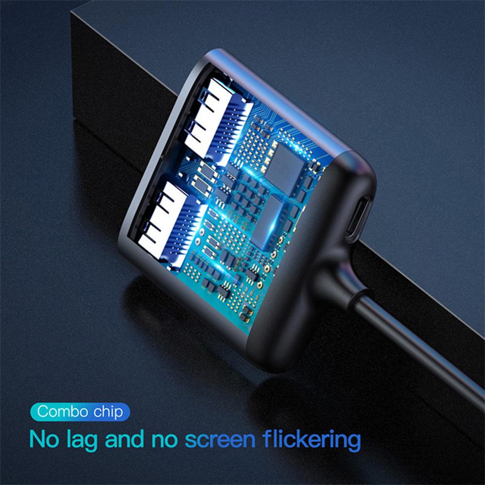 Baseus 4K USB C vers HDMI adaptateur type-c vers double affichage HDMI PD adaptateur de Charge rapide HUB Station d'accueil câble de Concerter