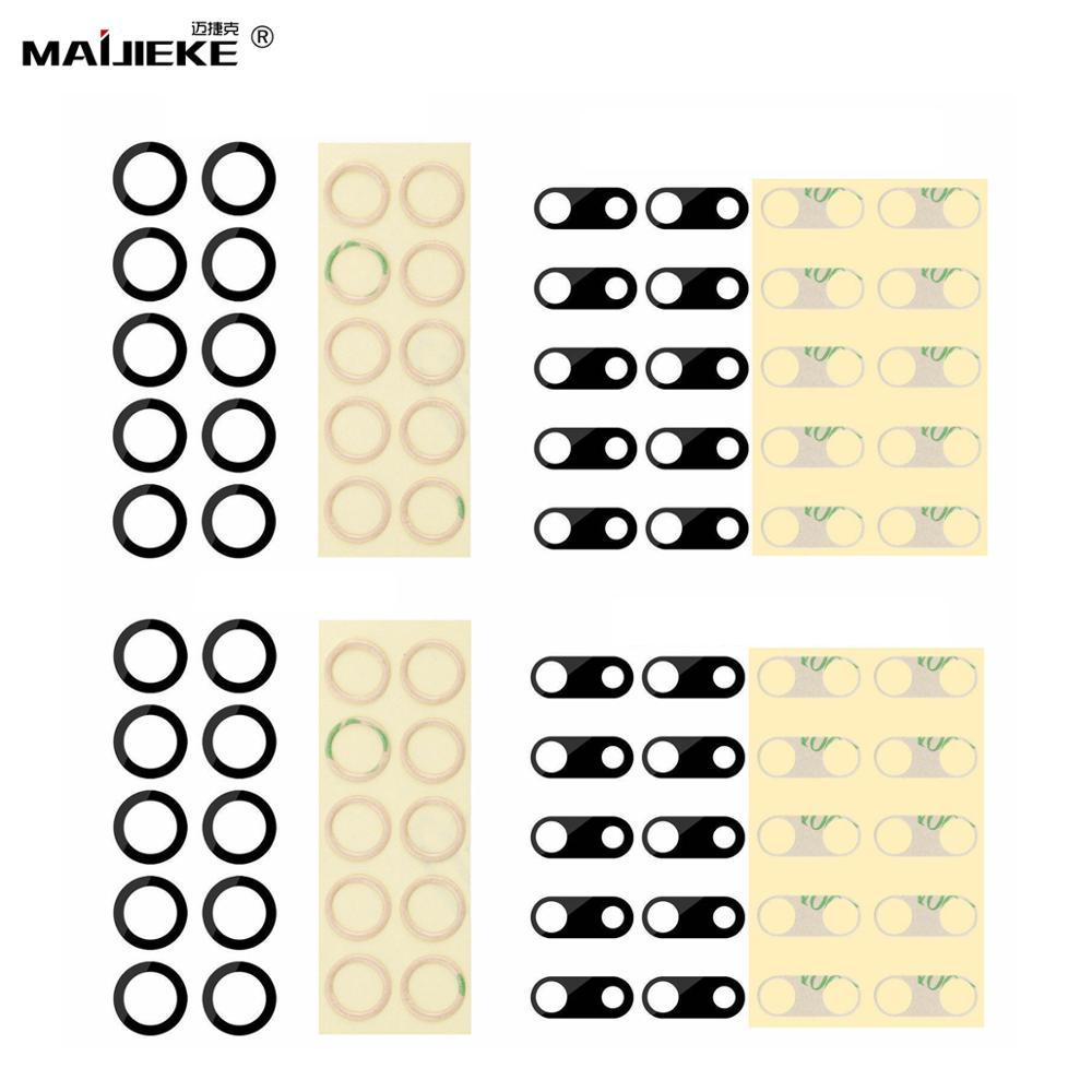 10pcs Back Camera Glass for iPhone 13 pro 12 pro 11 pro max X XR XS Max 7 8 Plus Rear Camera Cover Lens 3M Sticker Replacement