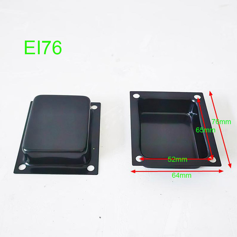 10 Uds EI66/76/86/96/105/114 transformador cubierta superior campanas cubiertas lado de hierro protector superior accesorios de altavoz: Negro