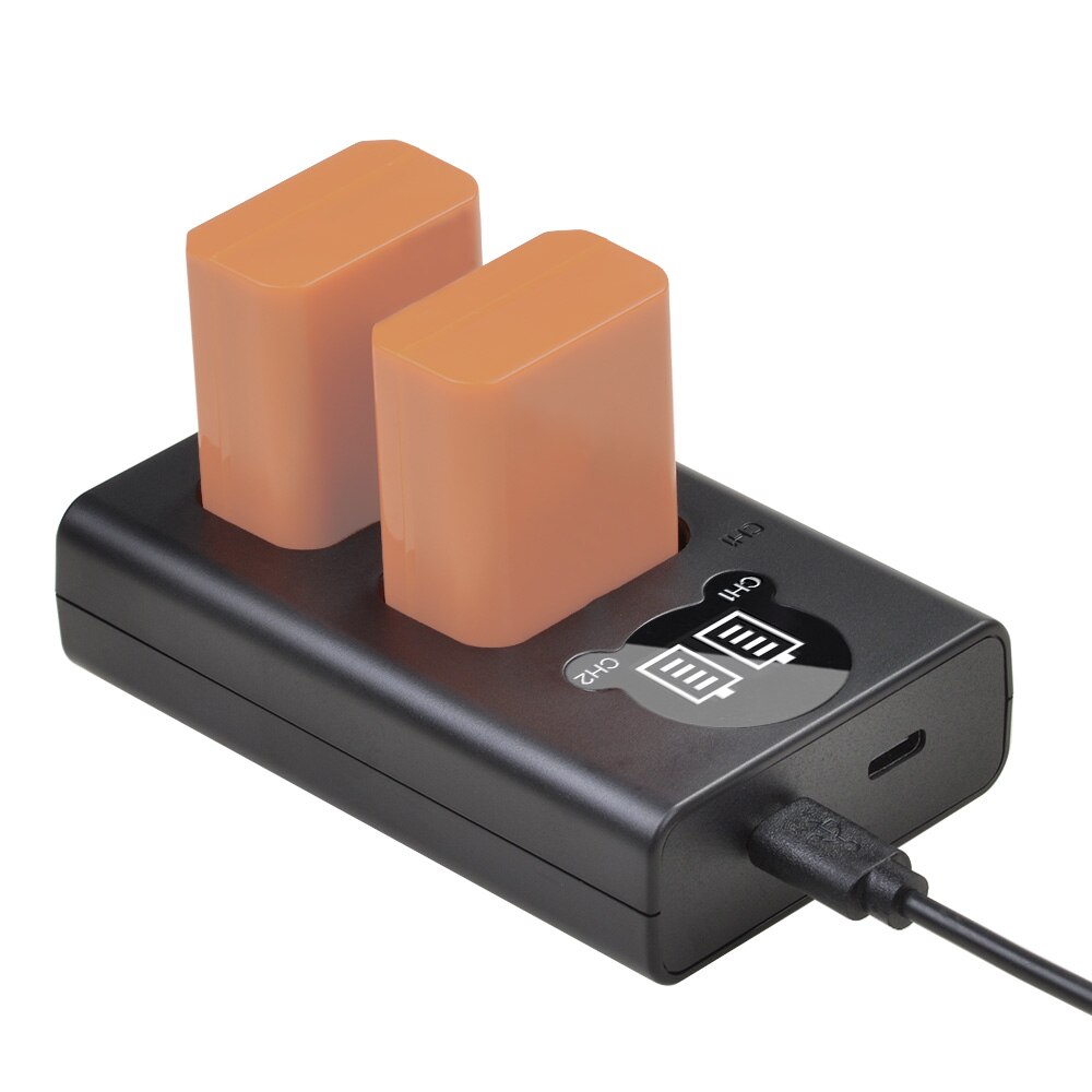 Np -fw50 npfw 50 np fw50 batteri + led dubbel laddare för sony alpha  a7 a7ii a7r a7 rii  a6000 a6300 a6400 a6500 rx10 rx10ii