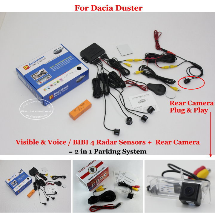 For Dacia Duster Car Sensors Rear View Reverse Camera Auto Alarm Parking System Back Up CAM